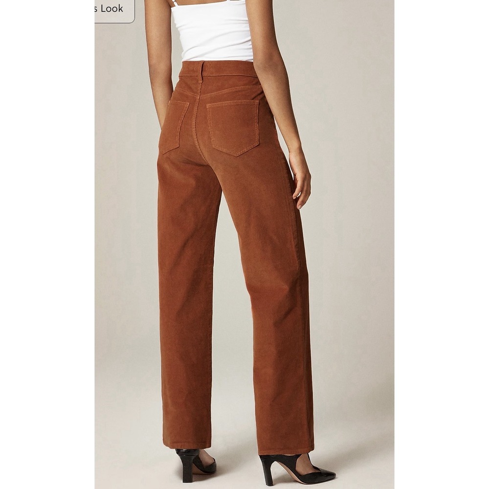 J. Crew Corduroy Pants 29 R NWT Slim Wide Vibrant Maple Quiet Luxury Scandi